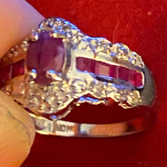 Ruby and diamond ring - Picture 3 of 8